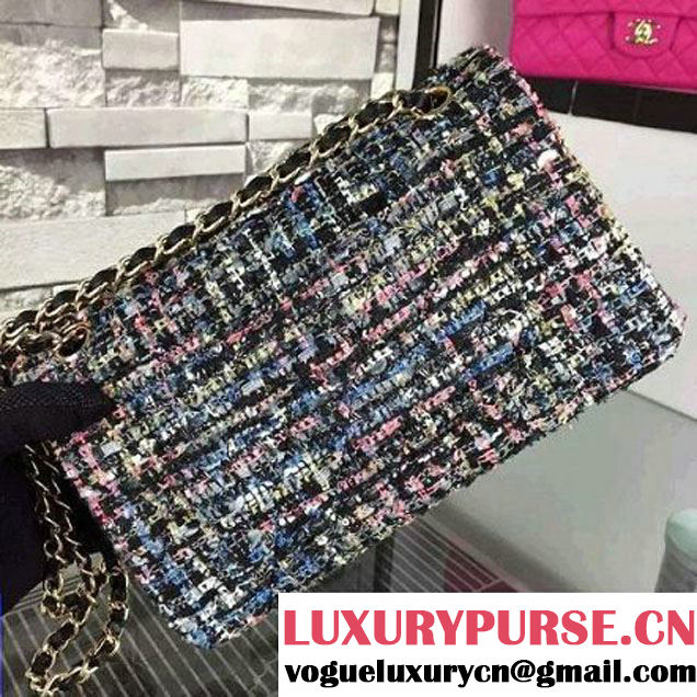 Chanel Medium Tweed Classic Flap Bag Multicolor (1) 2016 (2A058-121101 )