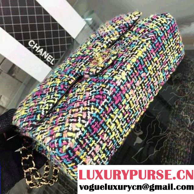 Chanel Medium Tweed Classic Flap Bag 5 2016 (2A058-121105 )