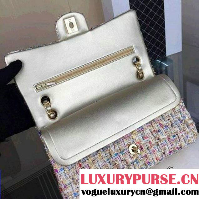Chanel Medium Tweed Classic Flap Bag 7 2016 (2A058-121107 )