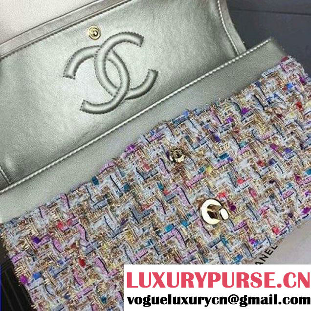 Chanel Medium Tweed Classic Flap Bag 7 2016 (2A058-121107 )