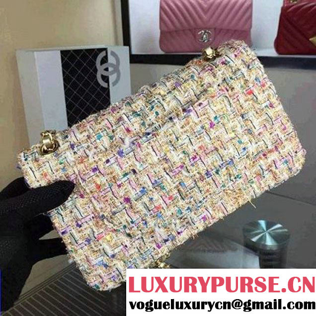 Chanel Medium Tweed Classic Flap Bag 7 2016 (2A058-121107 )
