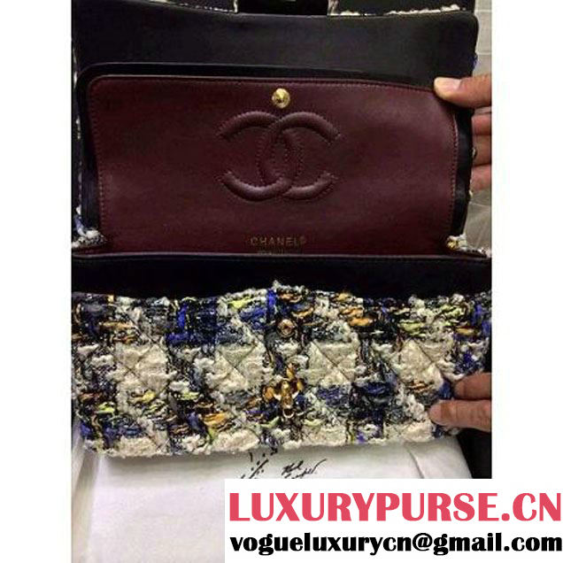 Chanel Medium Tweed Classic Flap Bag 10 2016 (2A058-121110 )