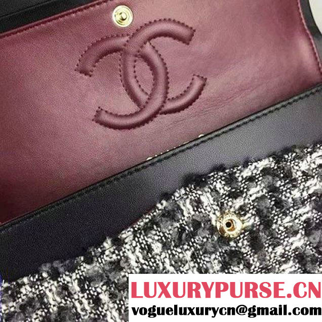 Chanel Medium Tweed Classic Flap Bag 12 2016 (2A058-121112 )