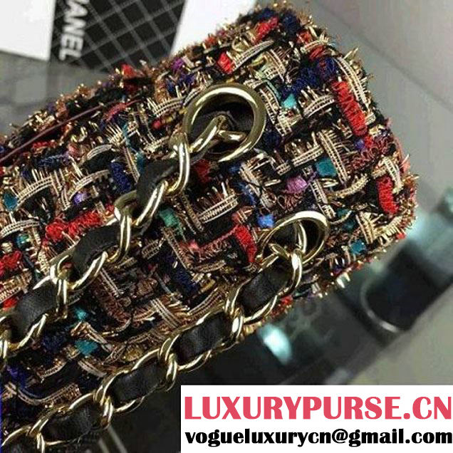 Chanel Medium Tweed Classic Flap Bag 13 2016 (2A058-121113 )