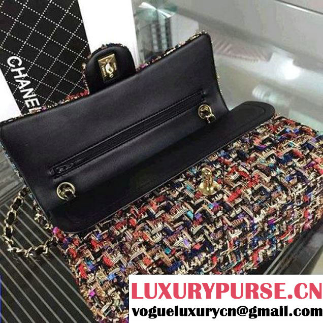 Chanel Medium Tweed Classic Flap Bag 13 2016 (2A058-121113 )