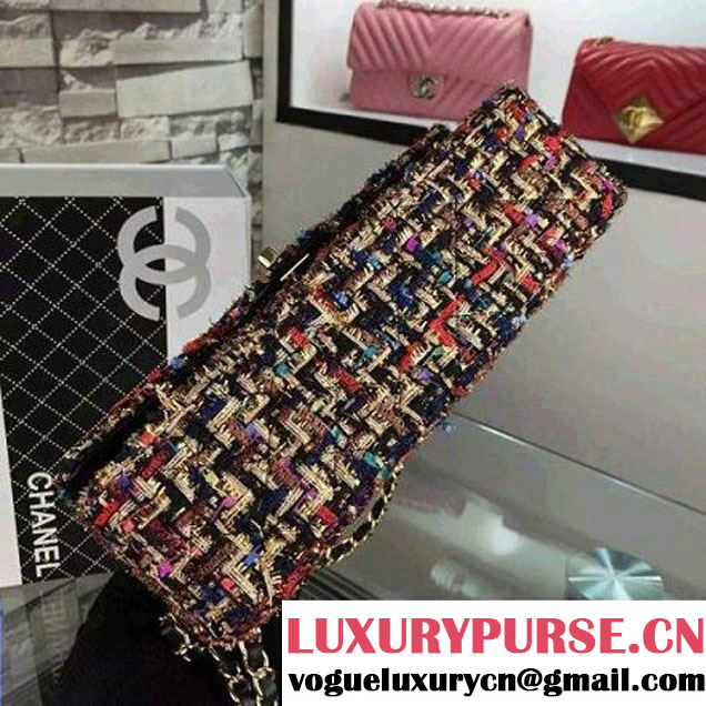 Chanel Medium Tweed Classic Flap Bag 13 2016 (2A058-121113 )