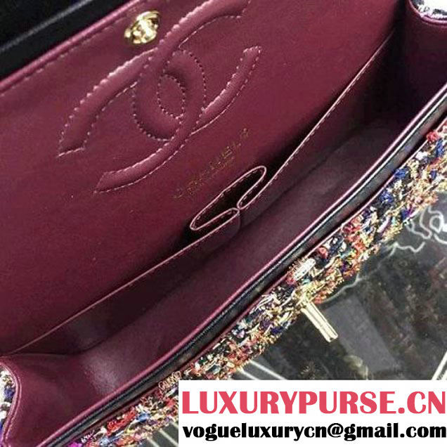 Chanel Medium Tweed Classic Flap Bag 13 2016 (2A058-121113 )