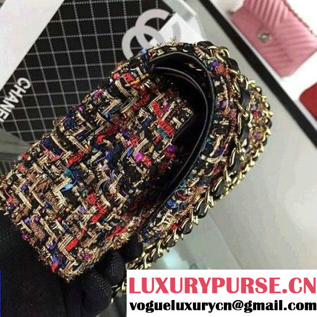 Chanel Medium Tweed Classic Flap Bag 13 2016 (2A058-121113 )