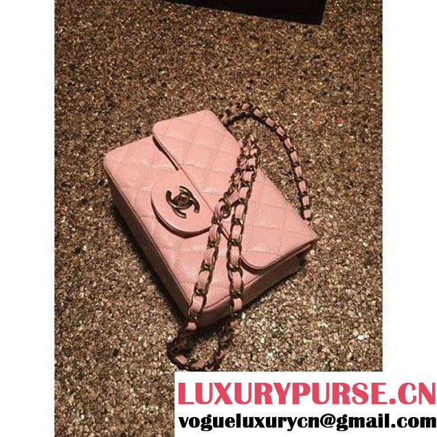 Chanel Caviar Calfskin Leather Mini Classic Flap Bag A1115 Pink (Gold Hardware) (MC-121540 )