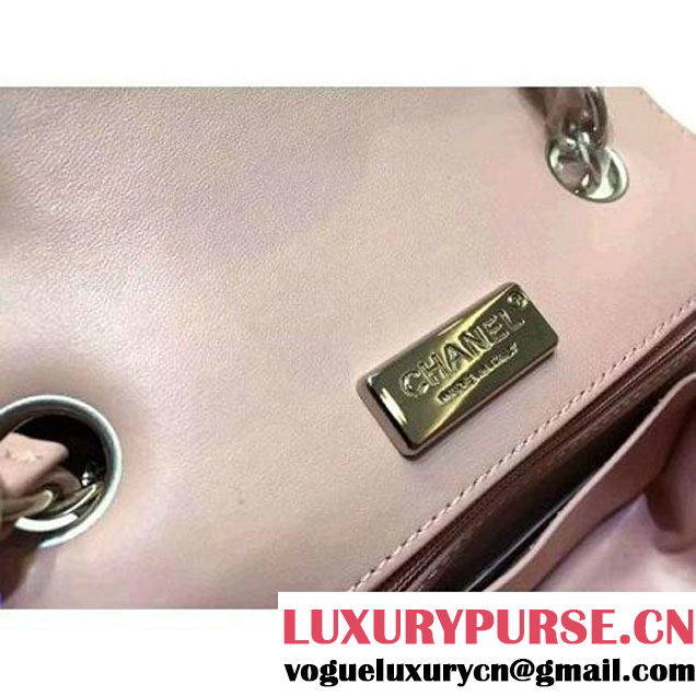 Chanel Crocodile Pattern Calfskin Mini Classic Flap Bag A1115 Pink (Silver Hardware) (KN-121563 )