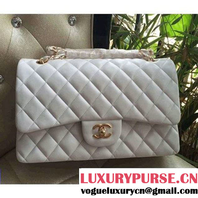 Chanel Jumbo 1113 Lambskin Classic Double Flap Bag White(GHW) (H-122231 )