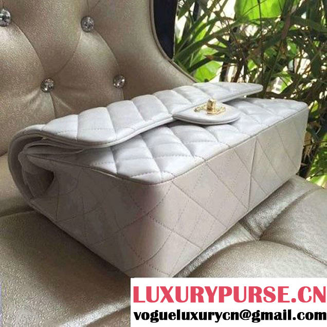 Chanel Jumbo 1113 Lambskin Classic Double Flap Bag White(GHW) (H-122231 )