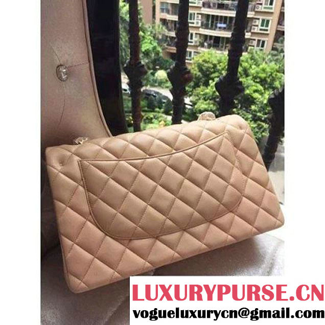 Chanel Jumbo 1113 Lambskin Classic Double Flap Bag Apricot(GHW) (H-122233 )