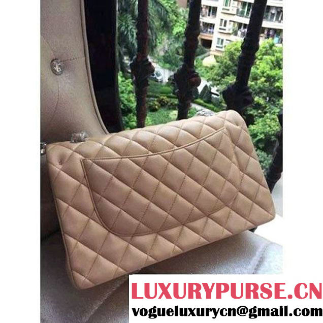 Chanel Jumbo 1113 Lambskin Classic Double Flap Bag Apricot(SHW) (H-122234 )