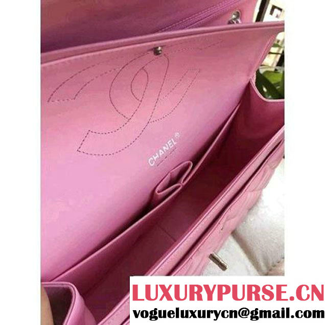 Chanel Jumbo 1113 Lambskin Classic Double Flap Bag Pink(SHW) (H-122236 )