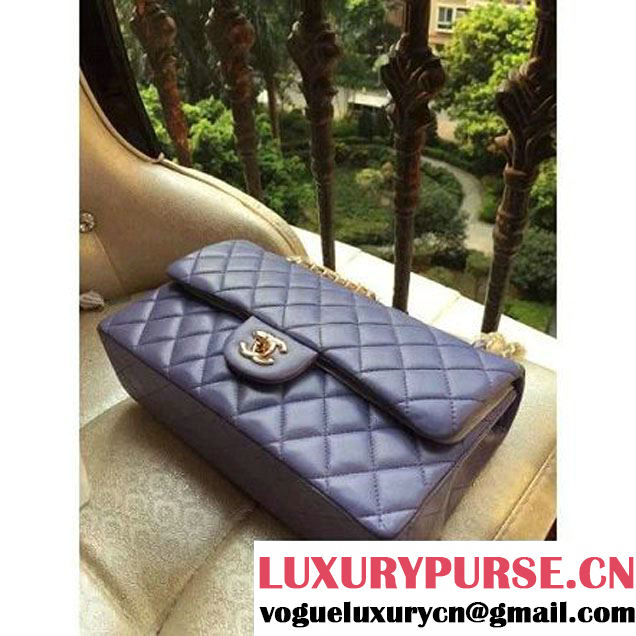 Chanel Medium A1112 Lambskin Classic Double Flap Bag Lilac(GHW) (H-122246 )