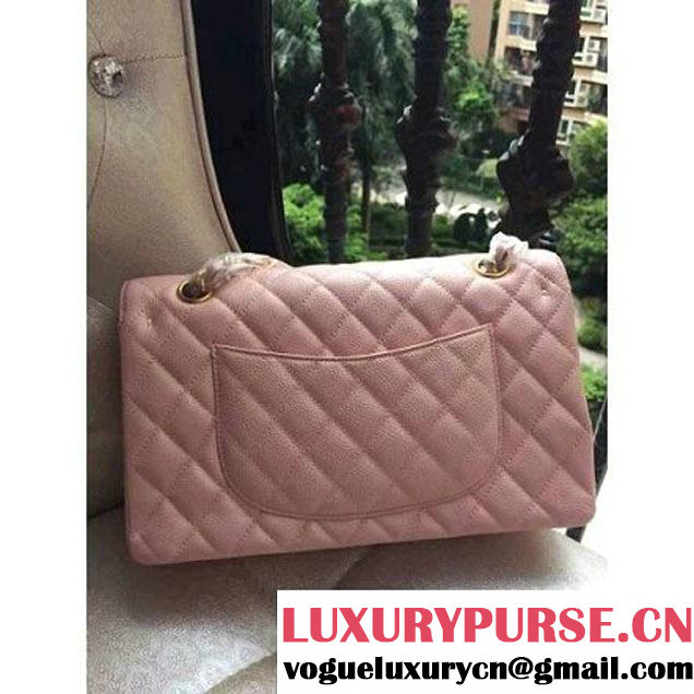Chanel Medium A1112 Caviar Classic Double Flap Bag Pink(GHW) (H-122253 )