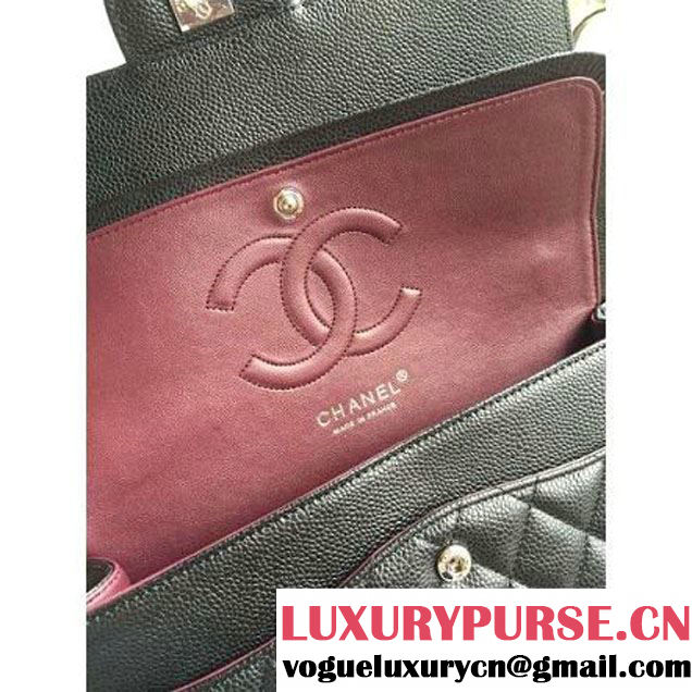 Chanel Medium 1112 Lambskin Classic Double Flap Bag Black(SHW) (H-122259 )