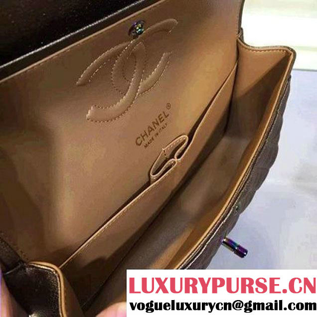 Chanel Medium Classic Flap Bag In Gold Iridescent Deerskin 2016 (2A143-6011907 )