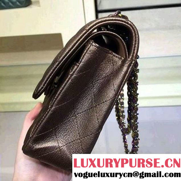 Chanel Medium Classic Flap Bag In Gold Iridescent Deerskin 2016 (2A143-6011907 )