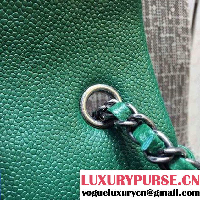 Chanel Mini Green Caviar Calfskin Classic Flap Bag (FTH-6011910 )