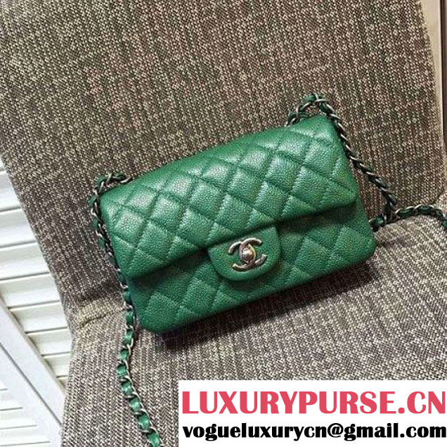 Chanel Small Green Caviar Calfskin Classic Flap Bag (FTH-6011911 )