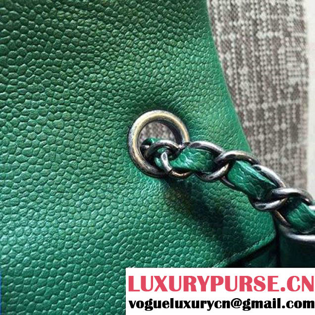 Chanel Small Green Caviar Calfskin Classic Flap Bag (FTH-6011911 )
