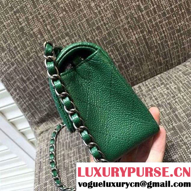 Chanel Small Green Caviar Calfskin Classic Flap Bag (FTH-6011911 )