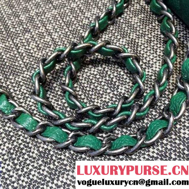 Chanel Small Green Caviar Calfskin Classic Flap Bag (FTH-6011911 )
