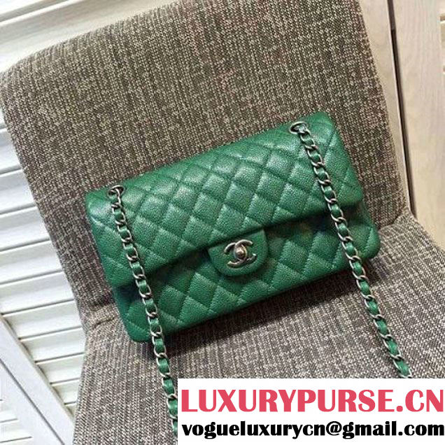 Chanel Medium Green Caviar Calfskin Classic Flap Bag (FTH-6011912 )