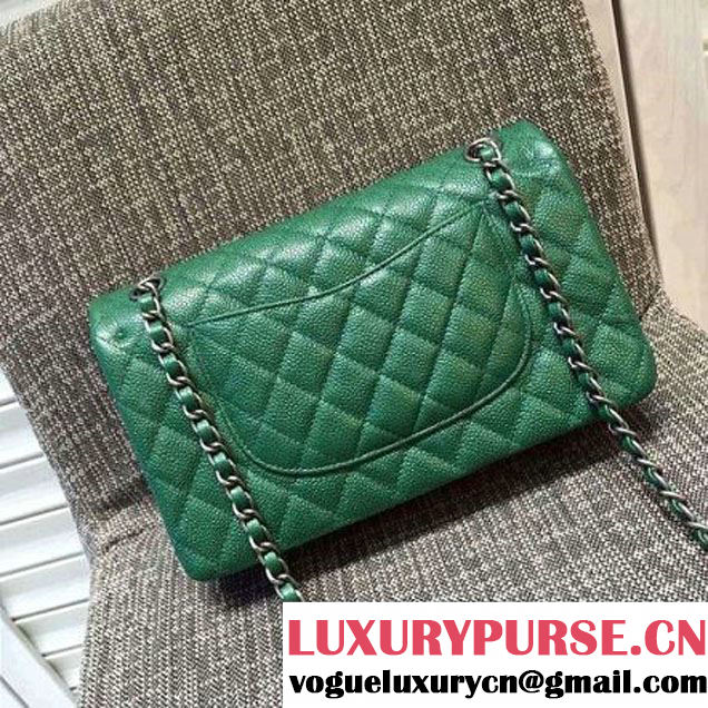 Chanel Medium Green Caviar Calfskin Classic Flap Bag (FTH-6011912 )