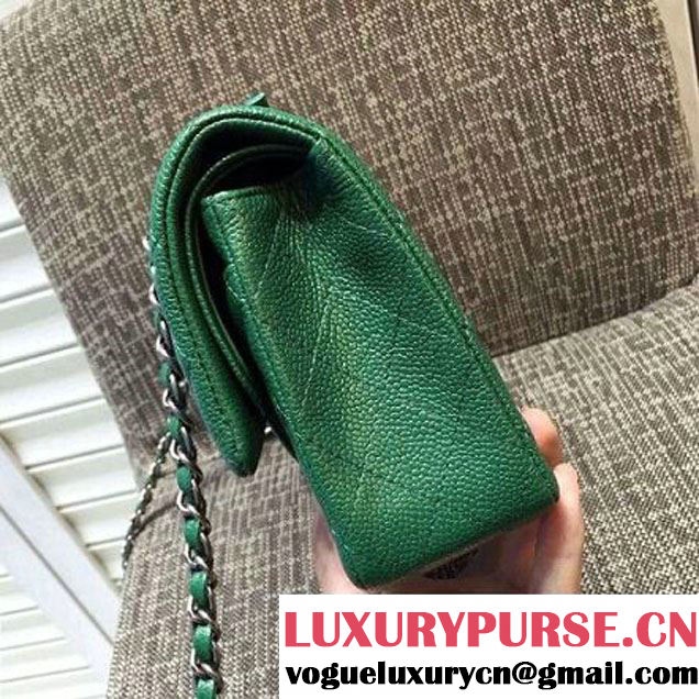 Chanel Medium Green Caviar Calfskin Classic Flap Bag (FTH-6011912 )