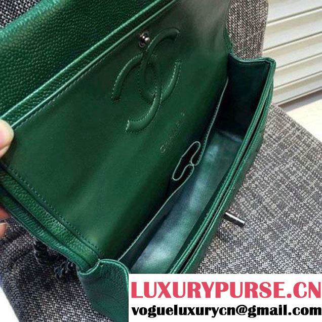 Chanel Medium Green Caviar Calfskin Classic Flap Bag (FTH-6011912 )
