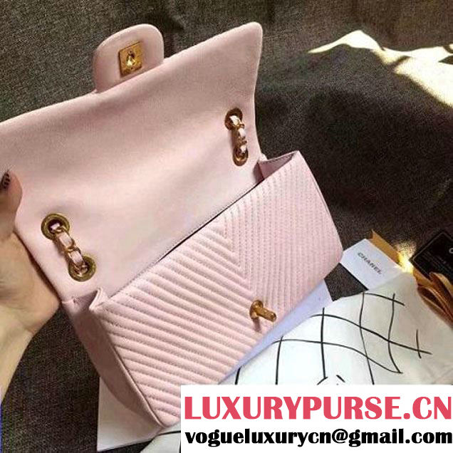 Chanel Lambskin Flap Bag Embellished With Chevron Quilting Rouge Cruise 2016 (1A145-7010402 )