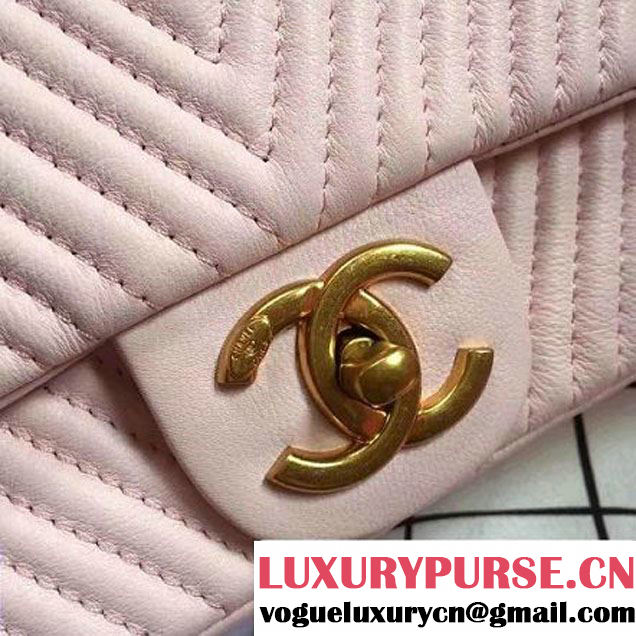 Chanel Lambskin Flap Bag Embellished With Chevron Quilting Rouge Cruise 2016 (1A145-7010402 )