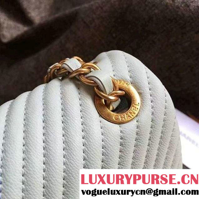 Chanel Lambskin Flap Bag Embellished With Chevron Quilting Lilac  Cruise 2016 (1A145-7010401 )