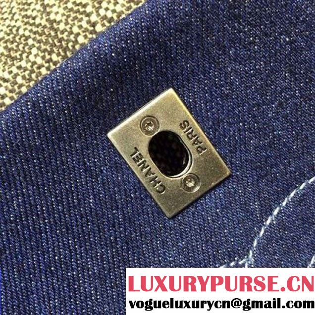 Chanel Large Denim Classic Flap Bag 2016 France (FTH-6021602 )
