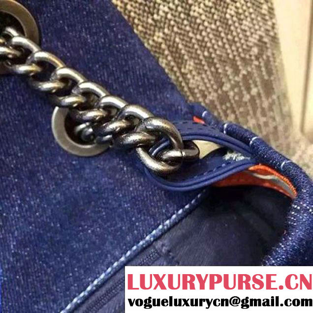 Chanel Large Denim Classic Flap Bag 2016 France (FTH-6021602 )