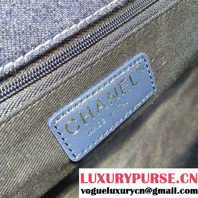 Chanel Large Denim Classic Flap Bag 2016 France (FTH-6021602 )