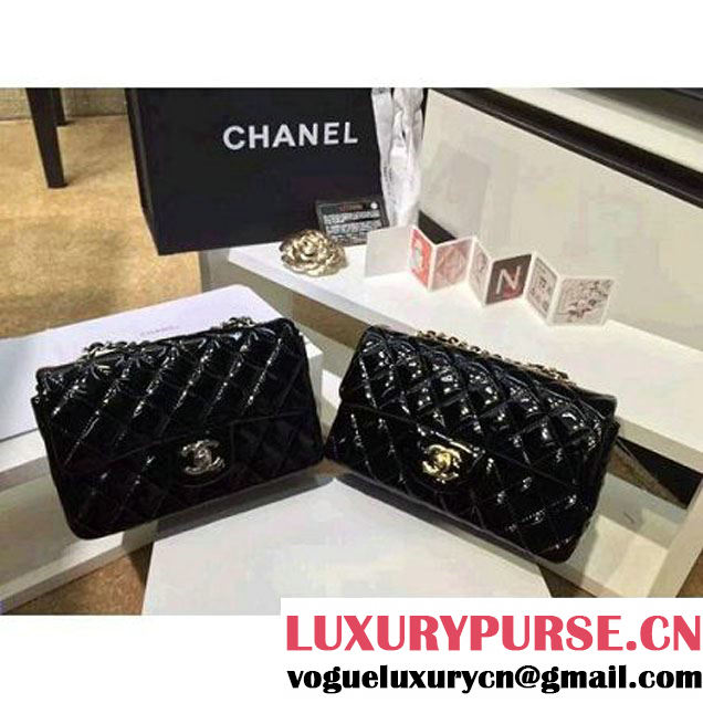 Chanel Black Patent Leather Small Classic Flap Bag(Gold Hardware) (MC-6022302 )
