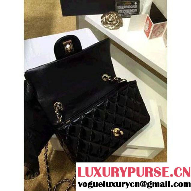 Chanel Black Patent Leather Small Classic Flap Bag(Gold Hardware) (MC-6022302 )