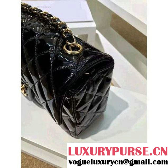 Chanel Black Patent Leather Small Classic Flap Bag(Gold Hardware) (MC-6022302 )
