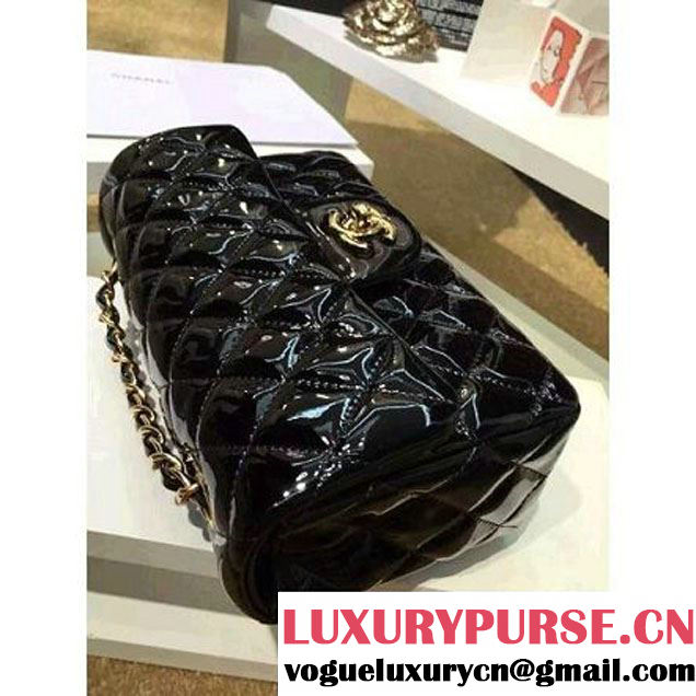 Chanel Black Patent Leather Small Classic Flap Bag(Gold Hardware) (MC-6022302 )