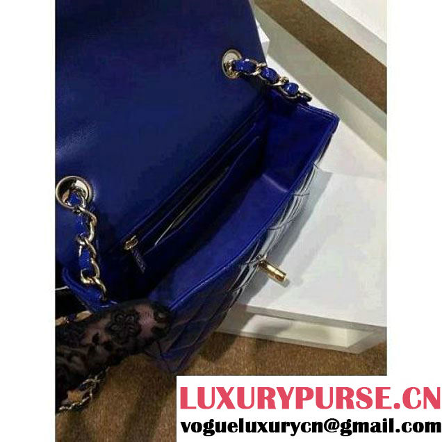 Chanel Royal Blue Patent Leather Small Classic Flap Bag(Gold Hardware) (MC-6022304 )