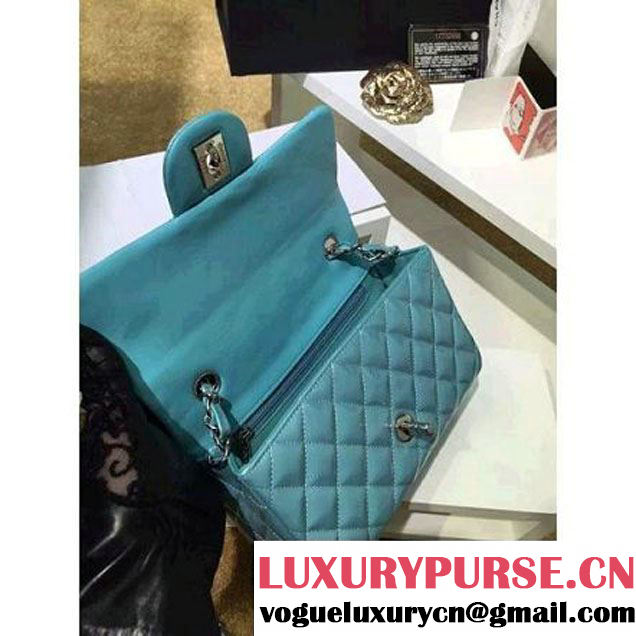 Chanel Pearl Paon Patent Leather Small Classic Flap Bag(Silver Hardware) (MC-6022309 )