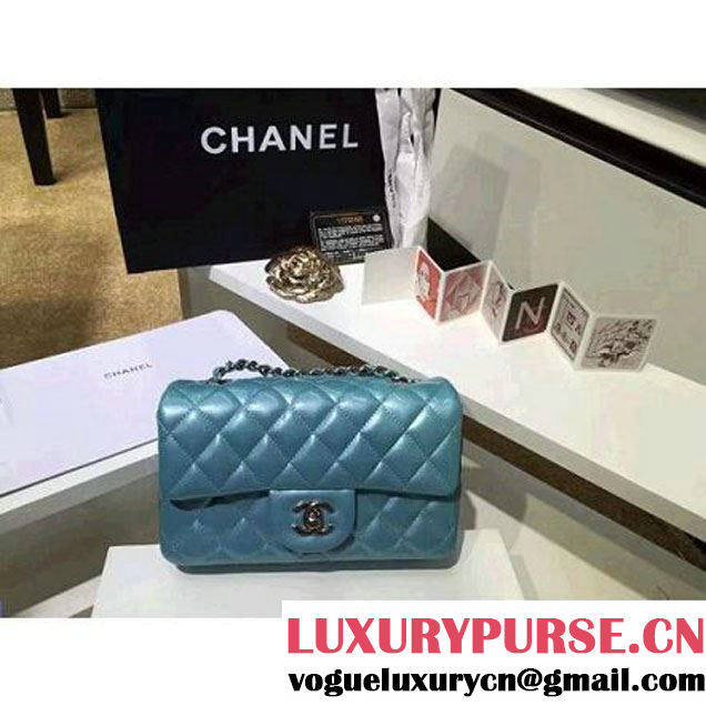 Chanel Pearl Paon Patent Leather Small Classic Flap Bag(Silver Hardware) (MC-6022309 )