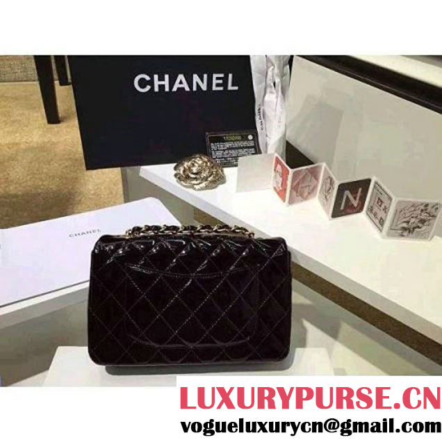 Chanel Burgundy Patent Leather Small Classic Flap Bag(Gold Hardware) (MC-6022311 )