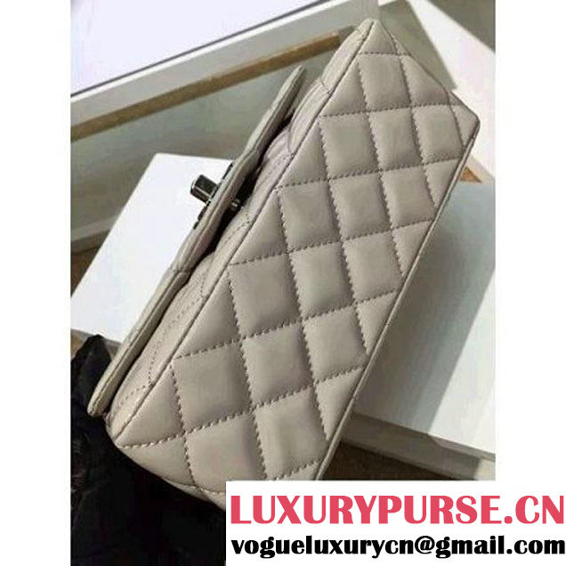 Chanel Grey Patent Leather Small Classic Flap Bag(Silver Hardware) (MC-6022312 )