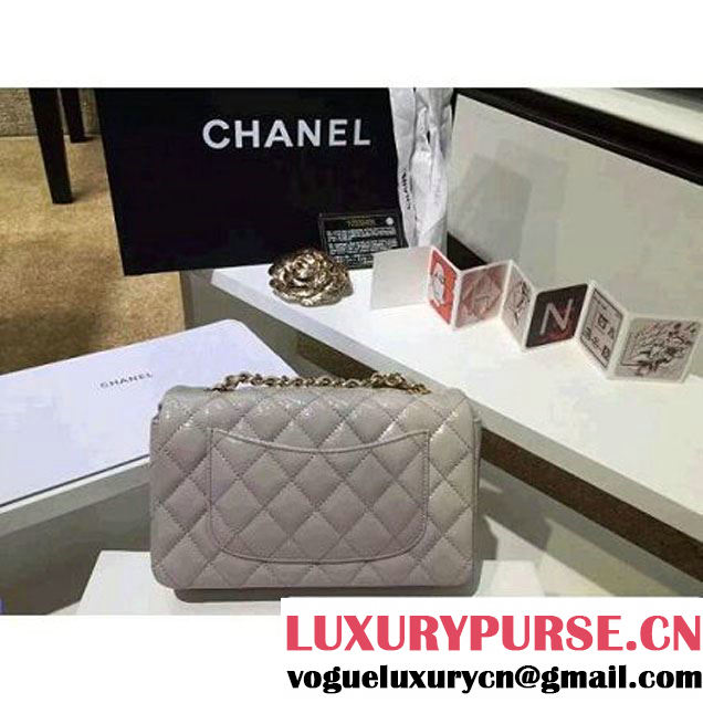 Chanel Grey Patent Leather Small Classic Flap Bag(Gold Hardware) (MC-6022313 )