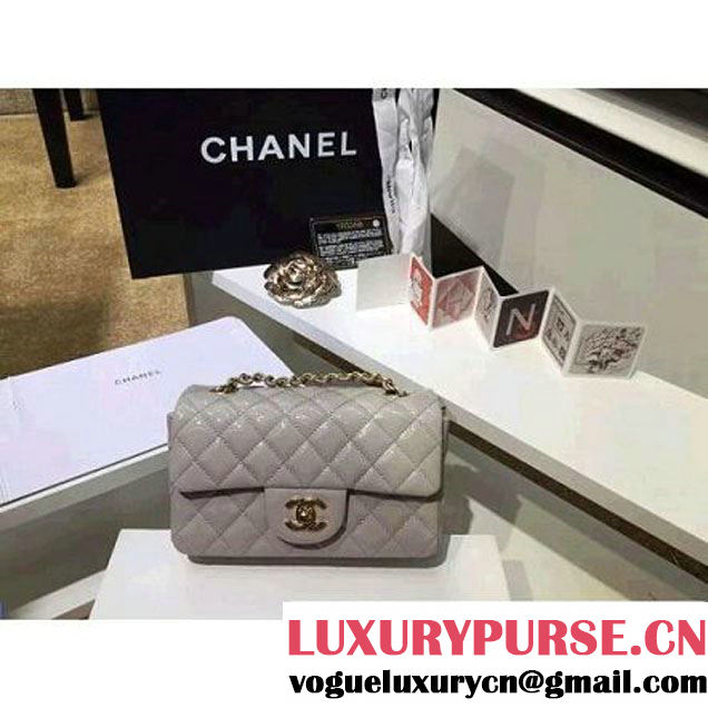 Chanel Grey Patent Leather Small Classic Flap Bag(Gold Hardware) (MC-6022313 )